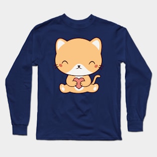 Kawaii Cute Kitten Cat Long Sleeve T-Shirt